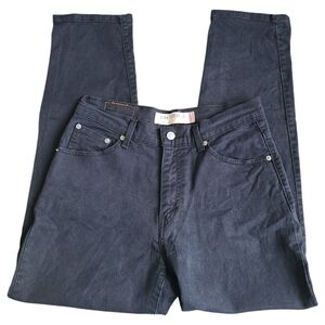 Vintage Levis 512 Slim Tapered Black Denim Jeans Size 10S 10 Short High Rise